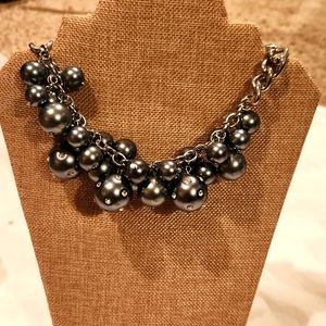 Macys Brand Grey Pearl Necklace.   New With Tags.